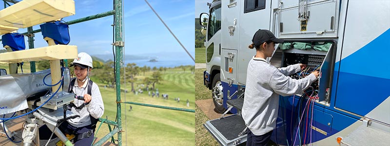 セッティング作業も余念無く！ 