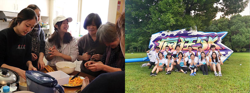 「中国の伝統お菓子作り」や「マラソン」などさまざまなイベントを企画し参加！ 