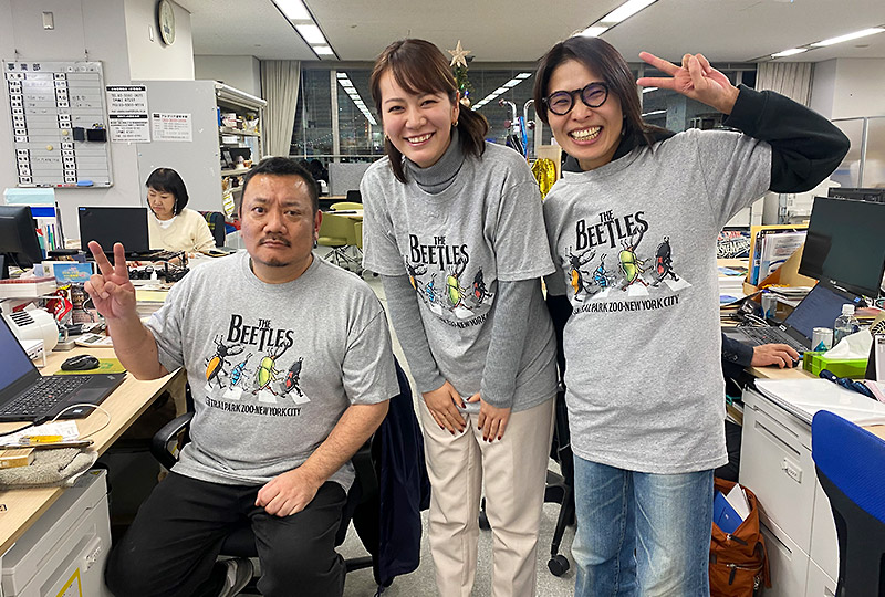 特別展「昆虫  MANIAC」チームの神田比呂志Pと川上ひさえさん 